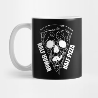 Pizza skull. Half Human Half Pizza Mug